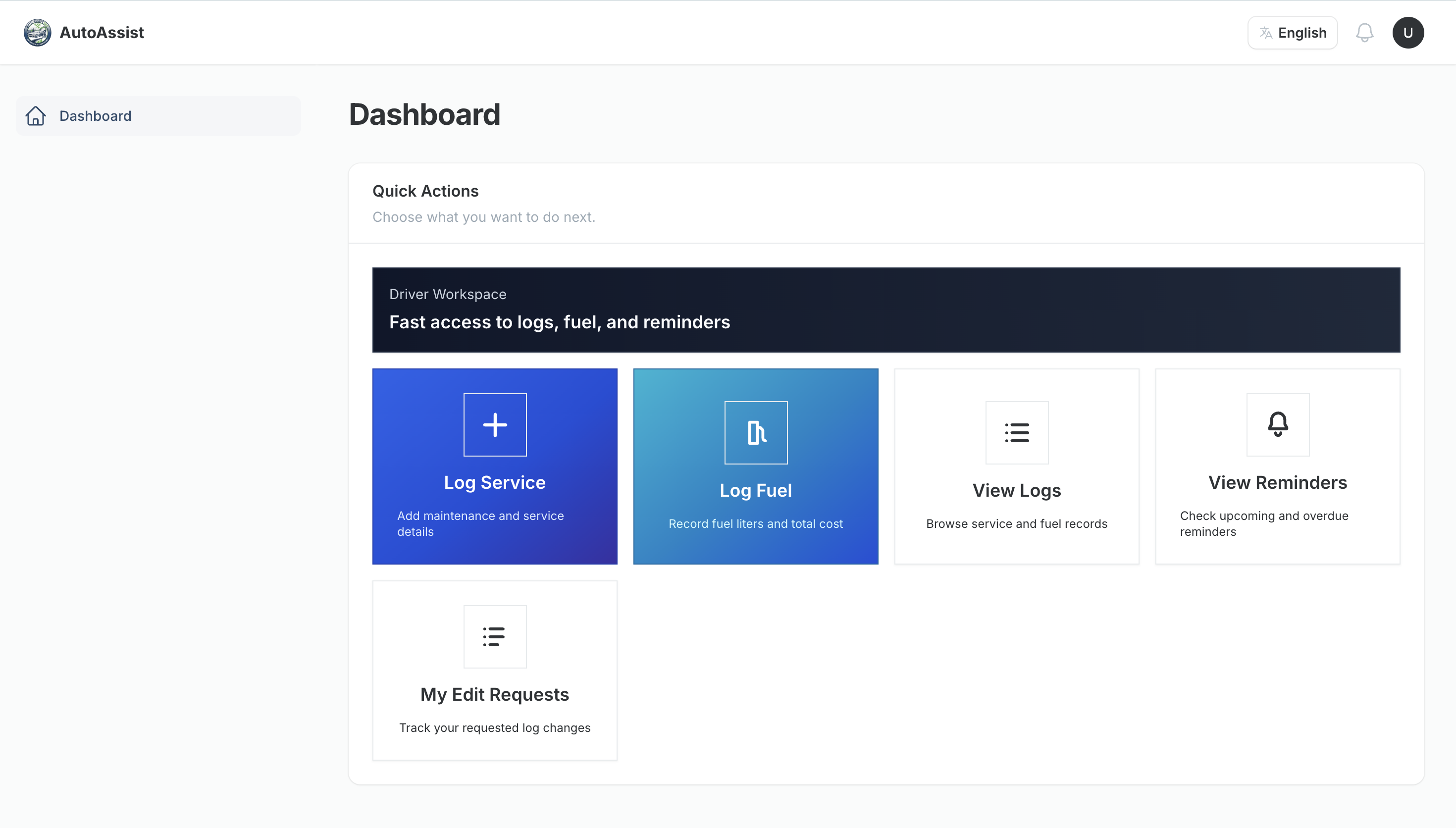 Driver Quick Actions Screenshot